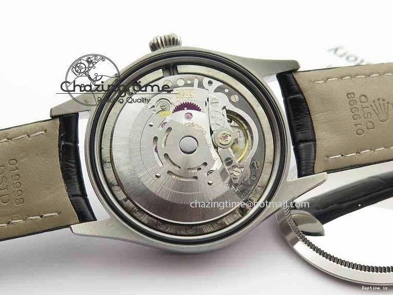 1223 Cellini Date VF Best Edition SS Black Dial Stick Markers On Black Leather Strap A Lightweight 3725